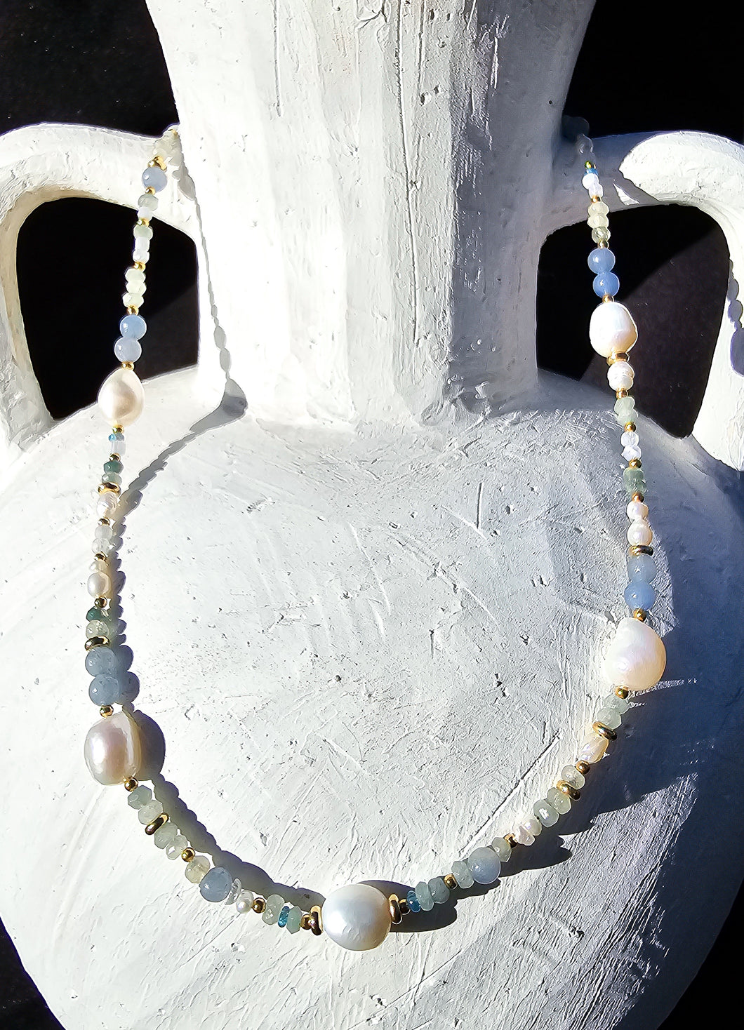 Aquamarine Beaded Necklace